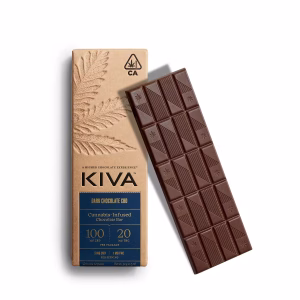 5mg : 2mg CBN Kiva 'Midnight Mint' Dark Chocolate Bar 100mg THC : 40mg CBN total