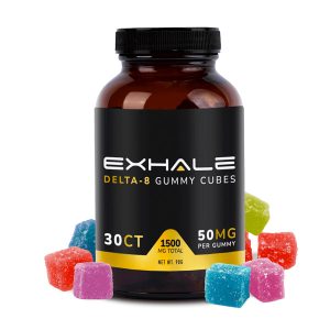 Exhale Wellness Delta-8 Gummy Cubes | 1500mg